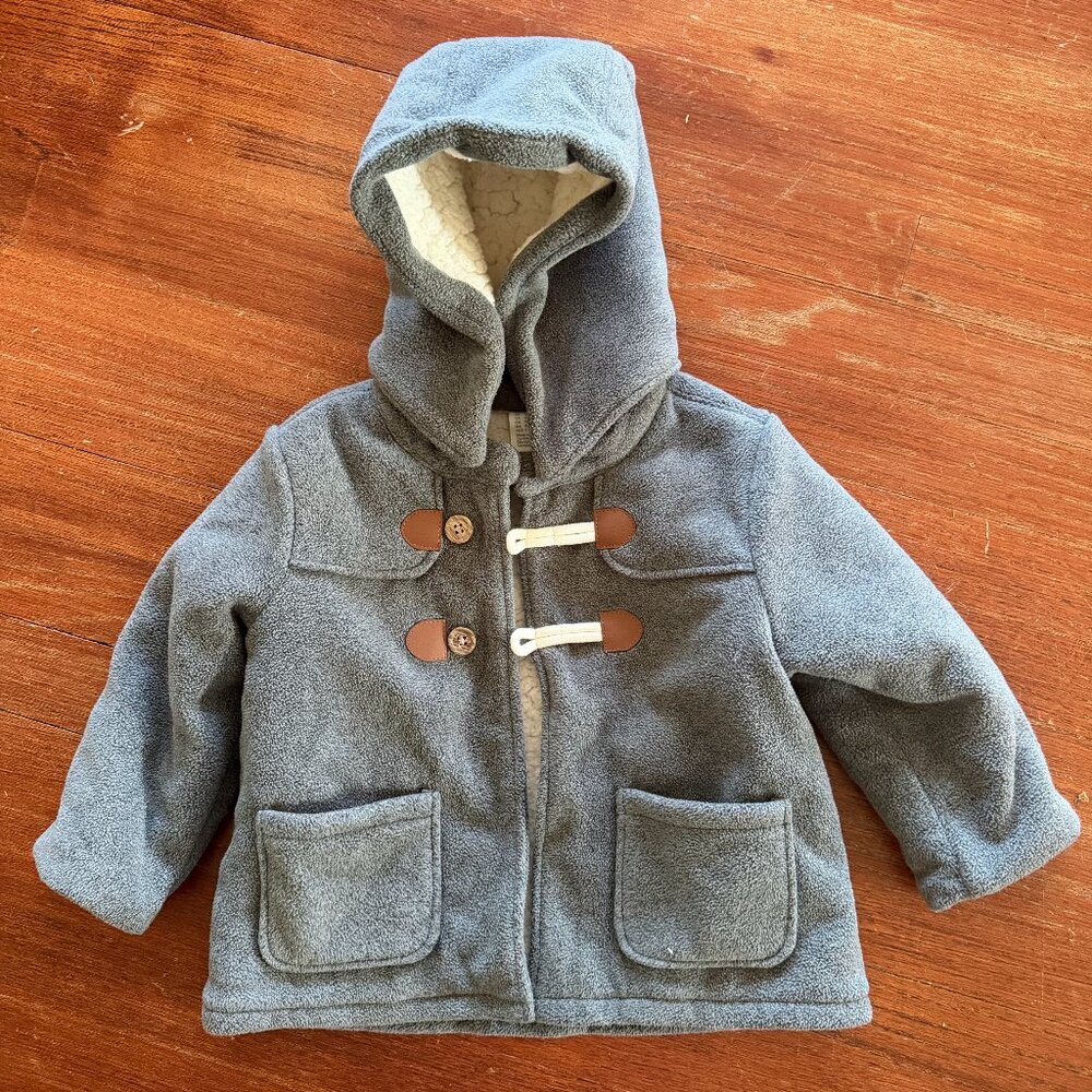 H&M Baby Fleece Coat with Removable Hoodie Size 1.5-2 Y